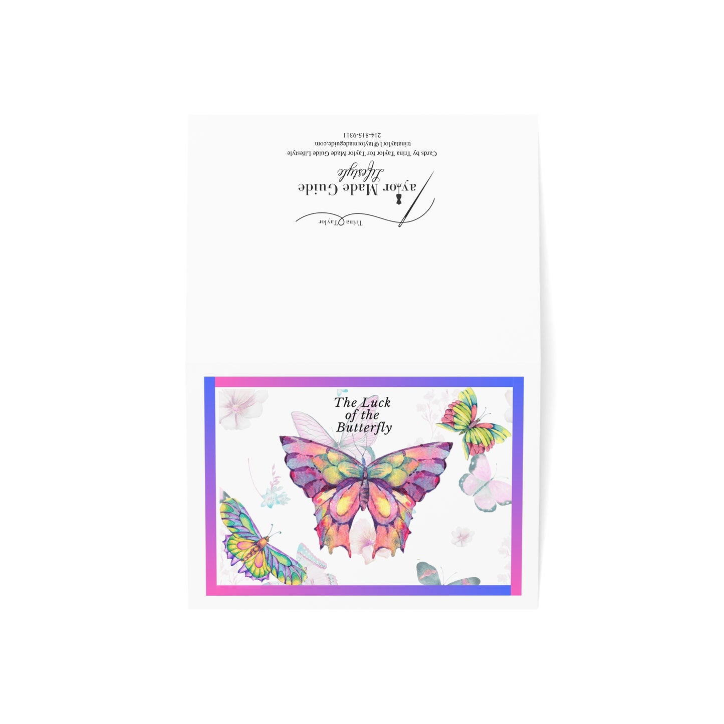 Lucky Butterfly, Greeting Cards (1, 10, 30, and 50pcs)