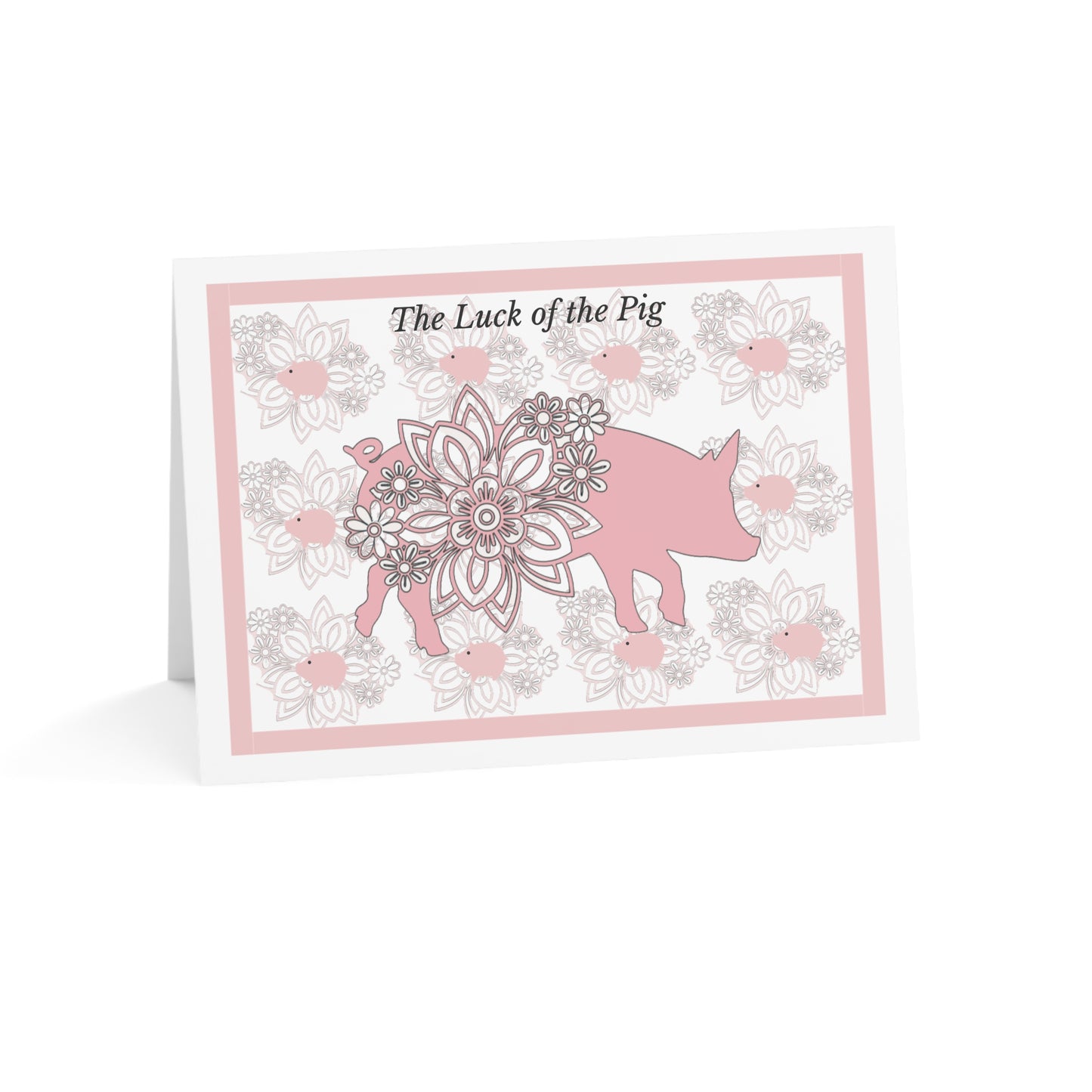 Lucky Pig, Greeting Cards (1, 10, 30, and 50pcs)