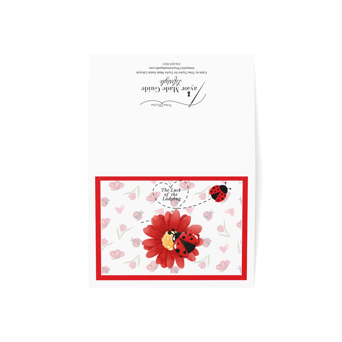 Lucky Ladybug, Greeting Cards (1, 10, 30, and 50pcs)