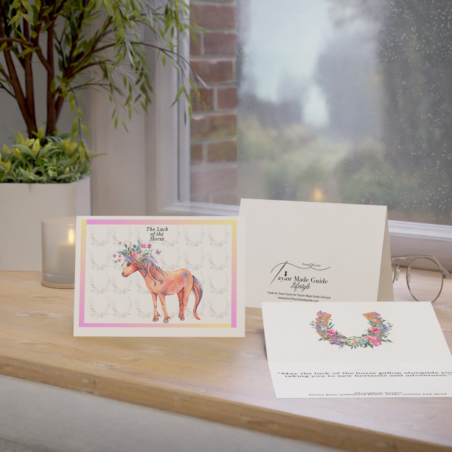 Lucky Horse, Greeting Cards (1, 10, 30, and 50pcs)