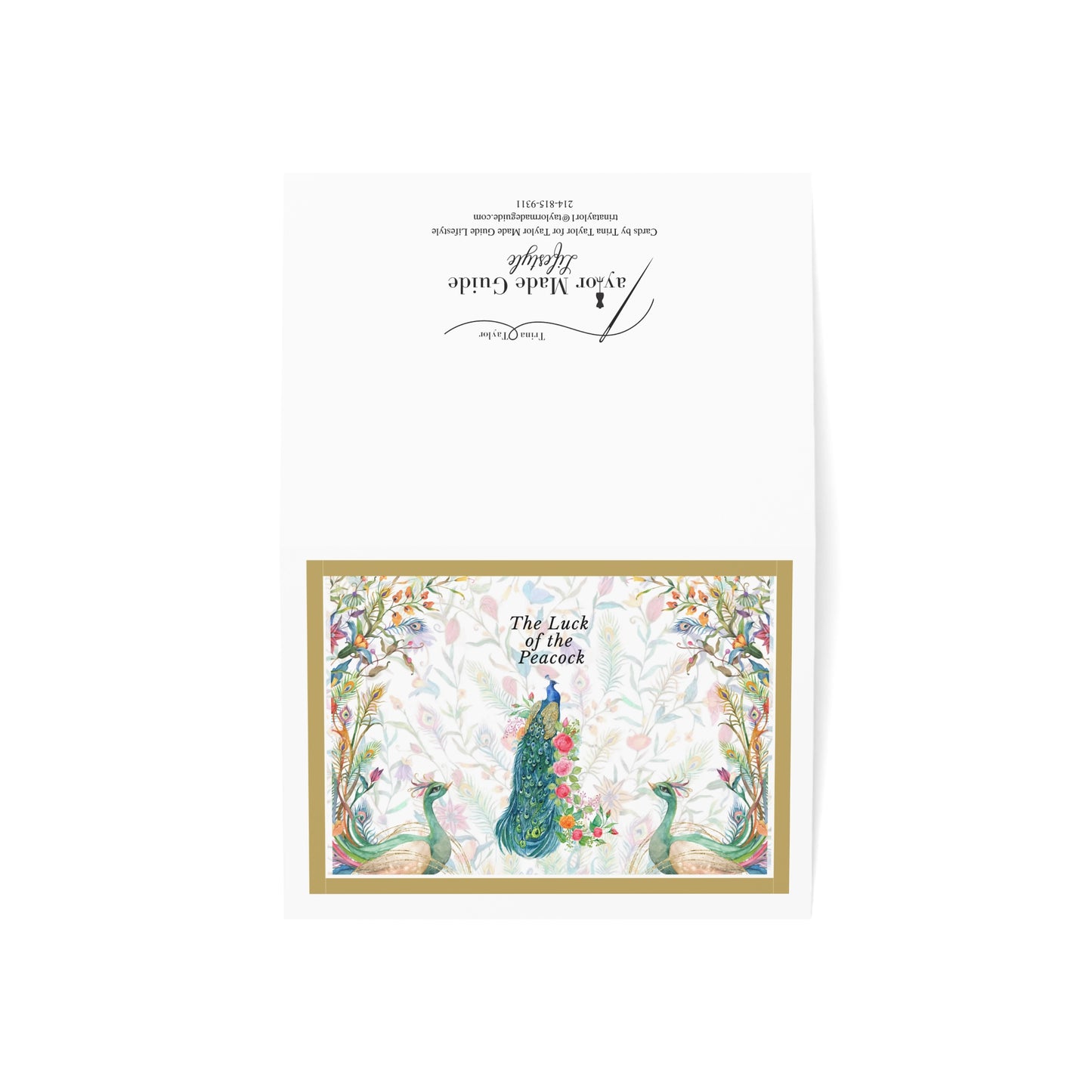 Lucky Peacock, Greeting Cards (1, 10, 30, and 50pcs)