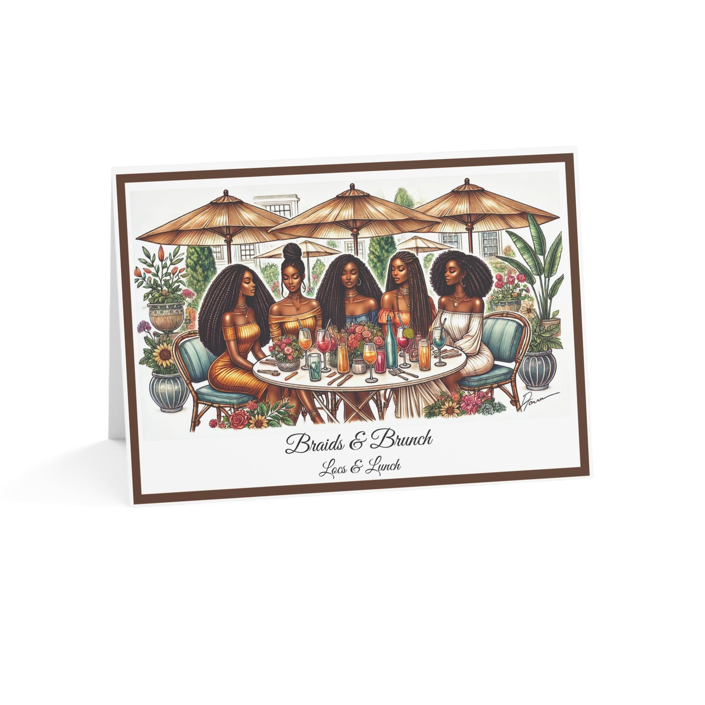 Braids Brunch 1, Greeting Cards (1, 10, 30, and 50pcs)