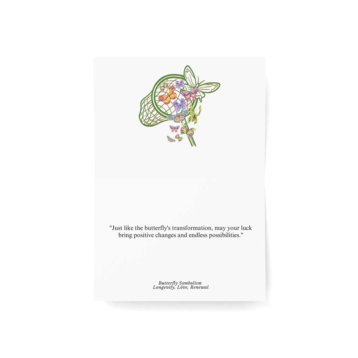 Lucky Butterfly, Greeting Cards (1, 10, 30, and 50pcs)