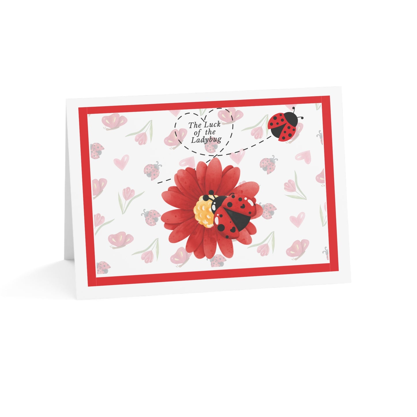 Lucky Ladybug, Greeting Cards (1, 10, 30, and 50pcs)