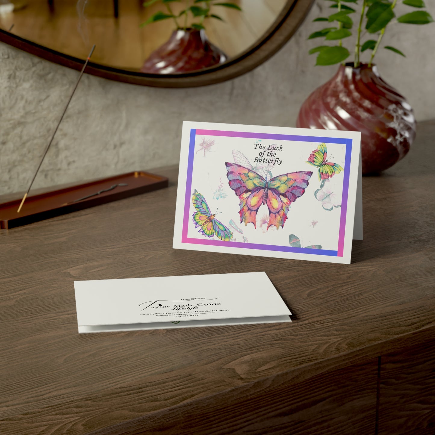 Lucky Butterfly, Greeting Cards (1, 10, 30, and 50pcs)