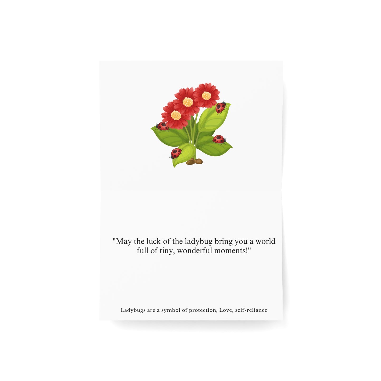 Lucky Ladybug, Greeting Cards (1, 10, 30, and 50pcs)