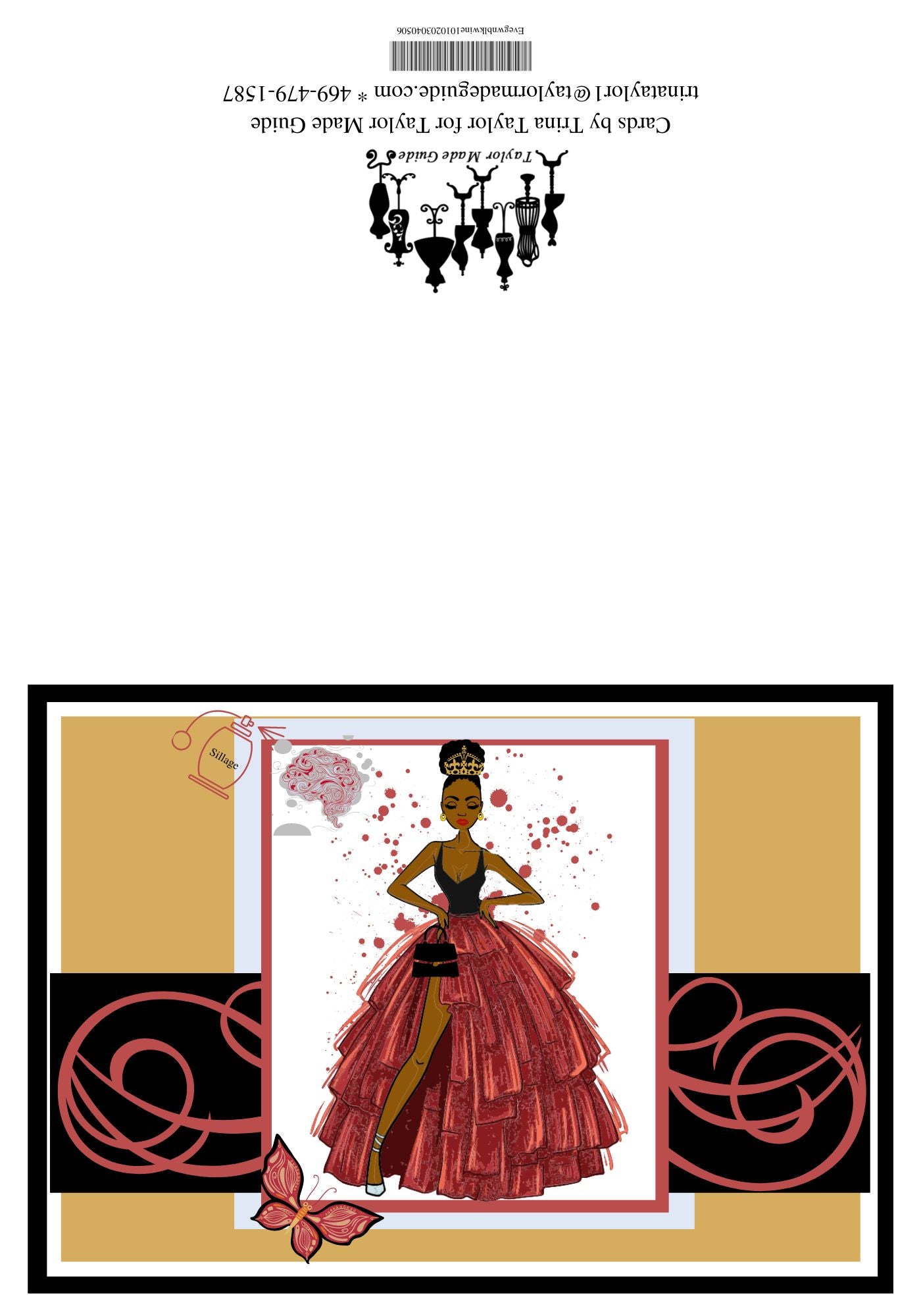 Evening Gown in Color, Silver Handbag