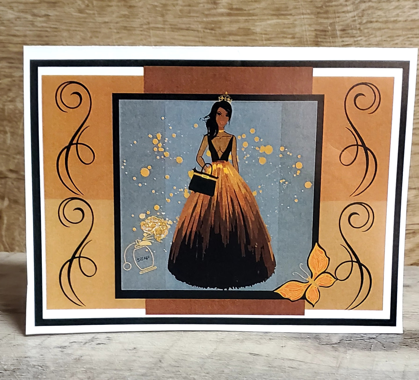 Evening Gown in Color, Gold