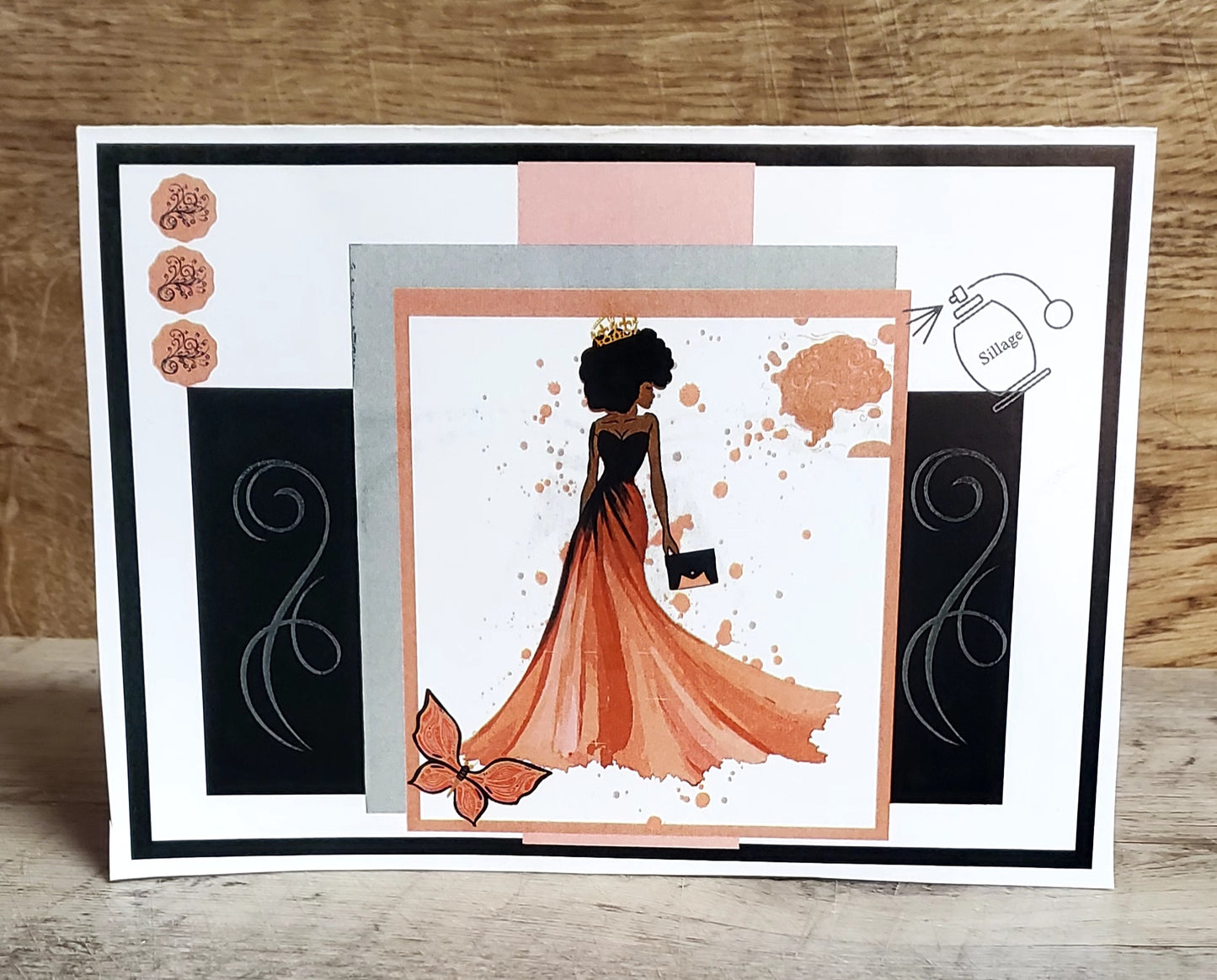 Evening Gown in Color, Peach
