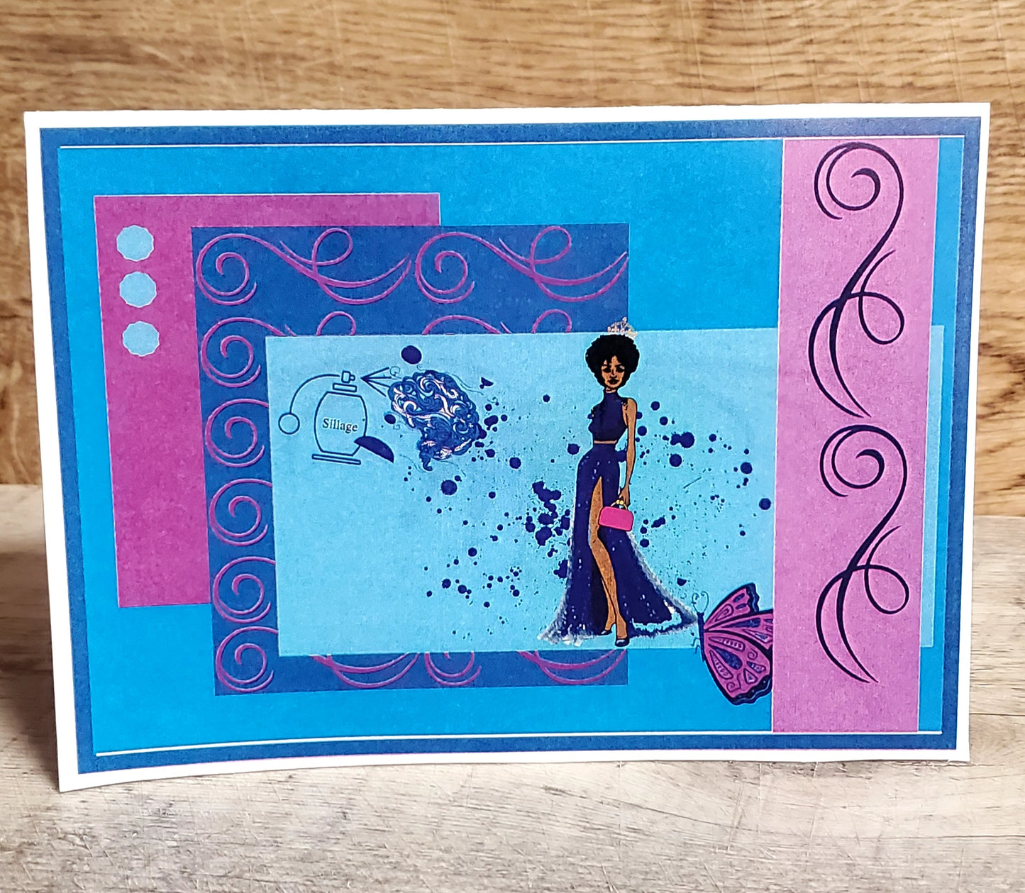 Evening Gown in Color, Purple bag