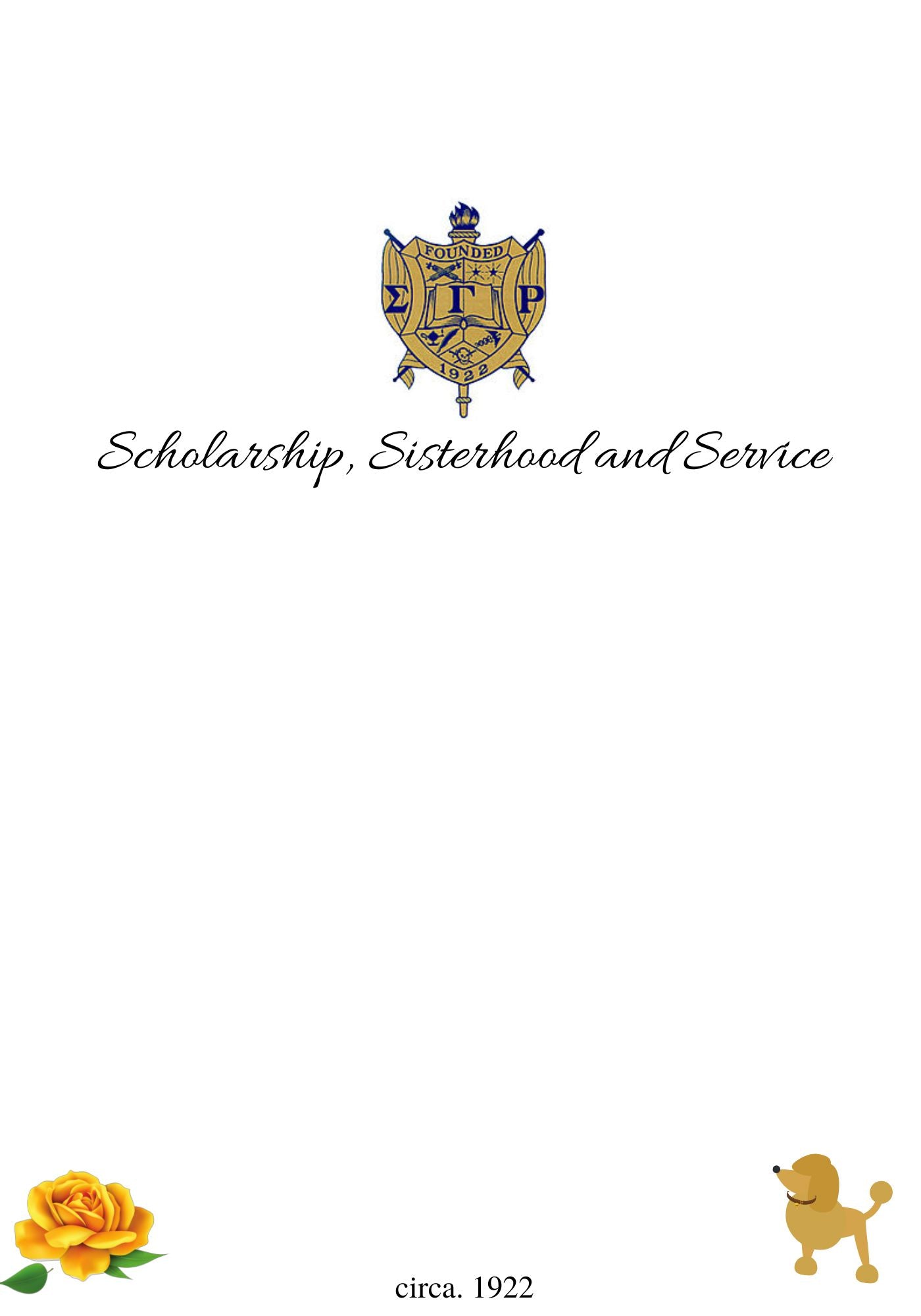 SOROs, Sigma Gamma Rho Evening Attire