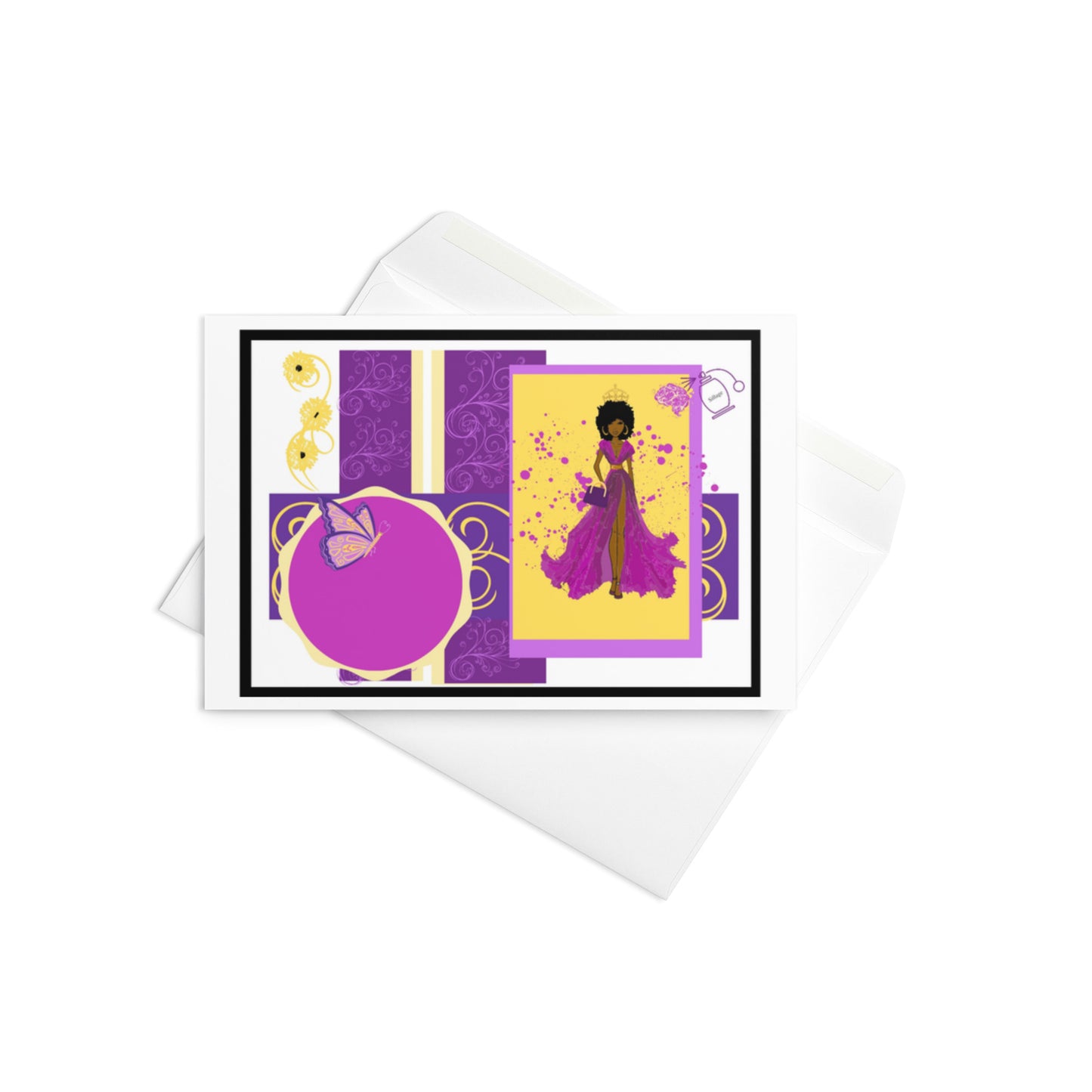 Evening Gown in Color, Legs in Purple