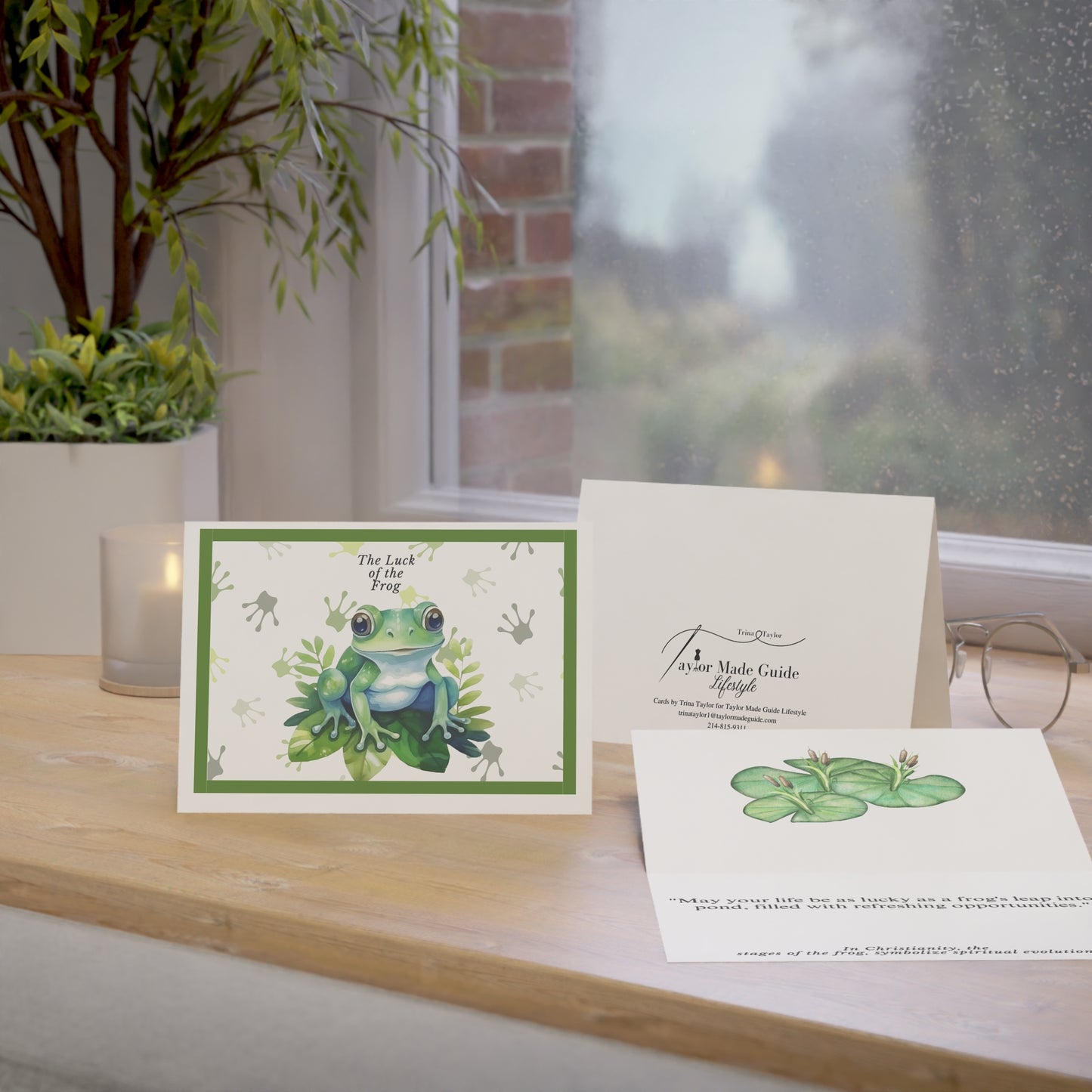 Lucky Frog, Greeting Cards (1, 10, 30, and 50pcs)