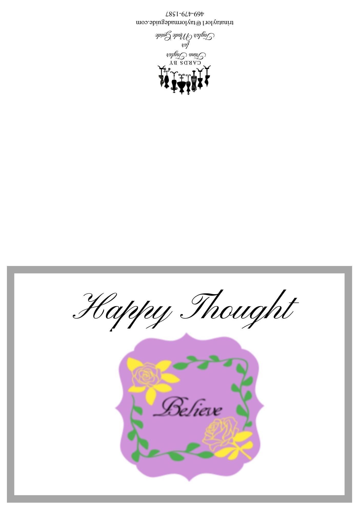 Happy Thought, Believe