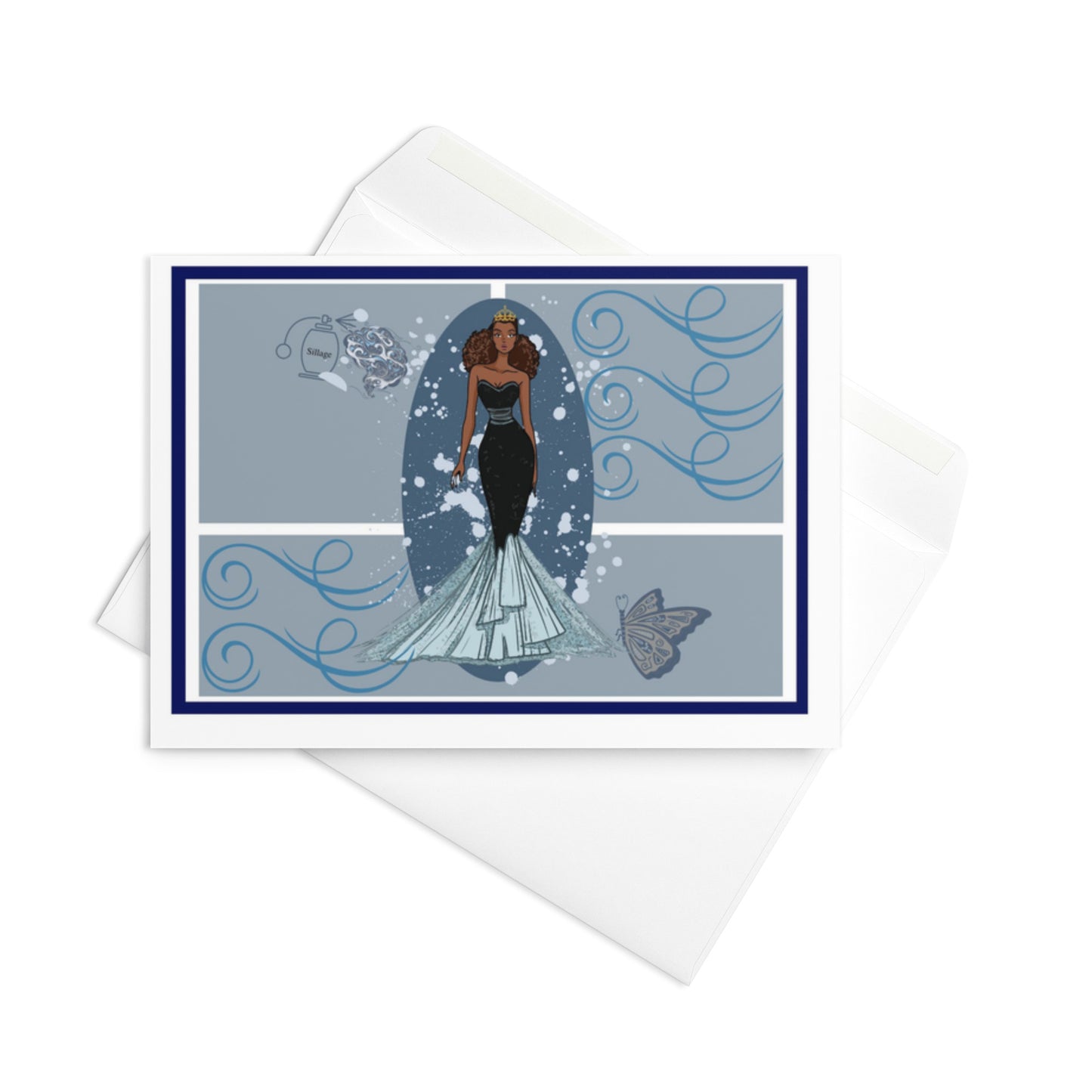 Evening Gown in Color, Blue Haze